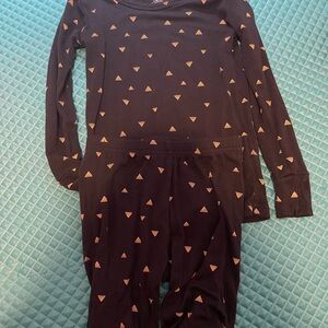 Carter's Black Pajama Set with Gold Triangles